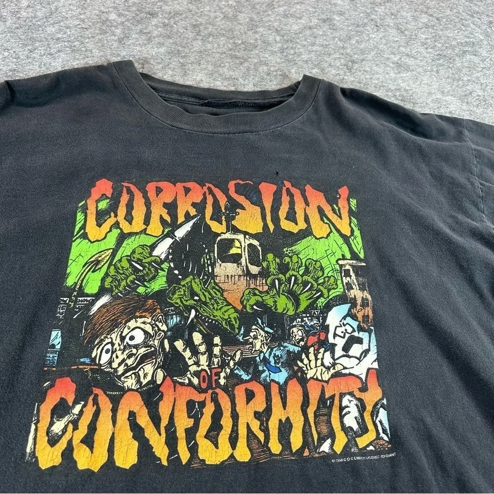 Vintage Corrosion Of Conformity Shirt Mens Large Black 90s 1998 Metal Band Rare